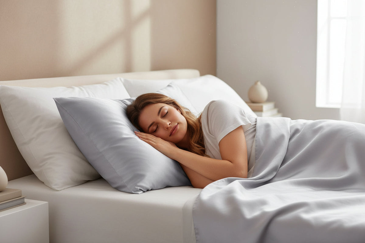 Skin-Friendly Silk Pillowcase for Hair & Skin