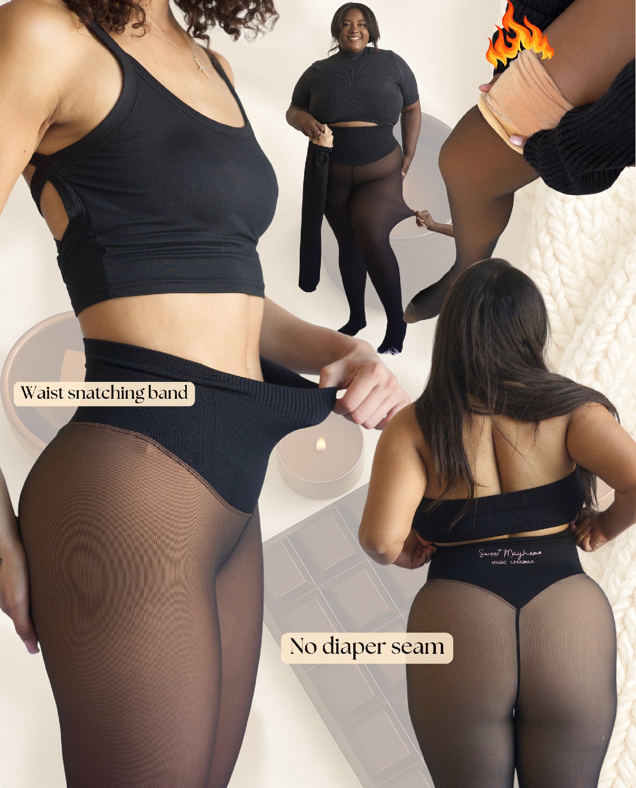 Glow Up Compression Magic Leggings with Seamless Design